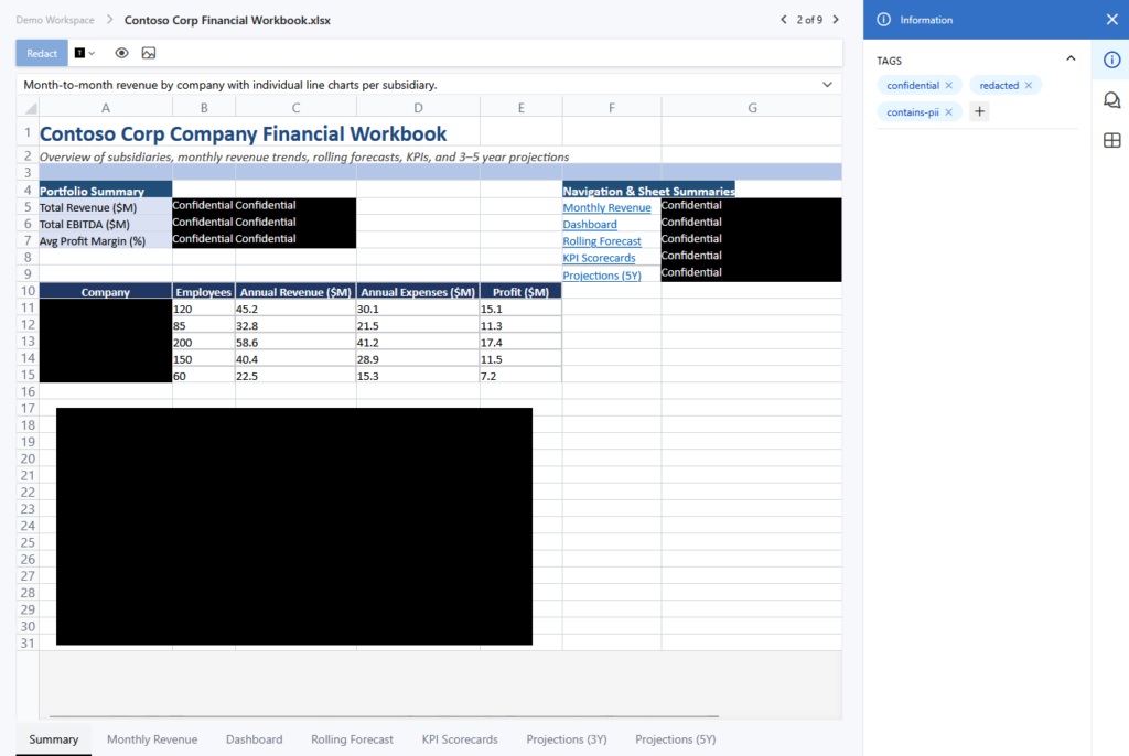 Blackout Native Excel Redactions