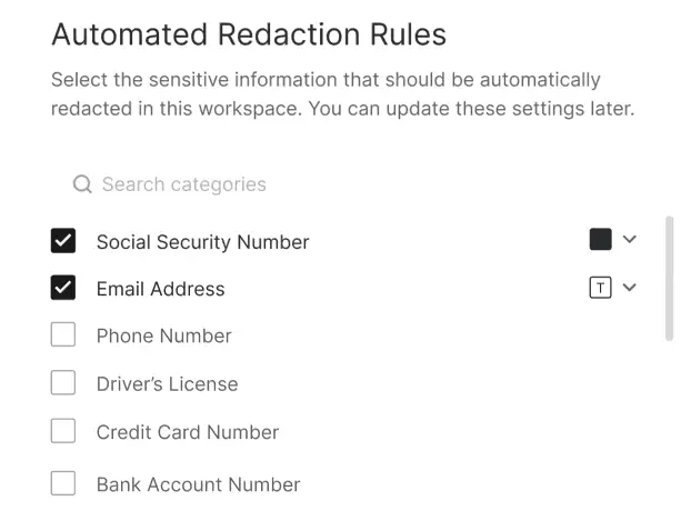 Step 1 [Automation] - Built-In-Redaction-Rule-Design