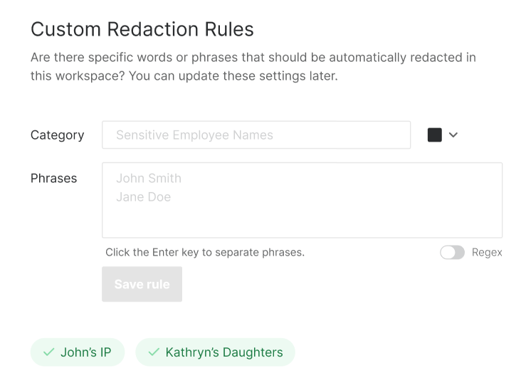 Step 2 [Automation] -Custom-Redaction-Rule-Design
